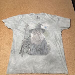 Catdalf  Mountain Cat Gandalf Lord of the Rings T-Shirt Size 2XL Halloween E3